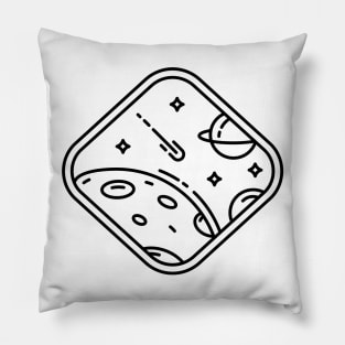 Falling Star (Black) Pillow