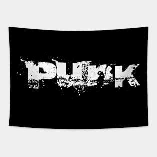 punk logo design Tapestry