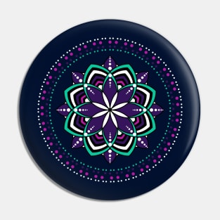 Cosmic Mandalas Kaleidoscope Pin