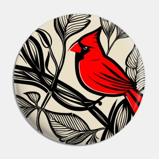 Cardinal Tattoo Pin