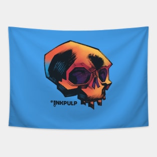 Psychedelic Inkpulp Skull 1 Tapestry