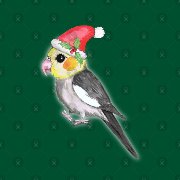 Christmas cockatiel by Bwiselizzy