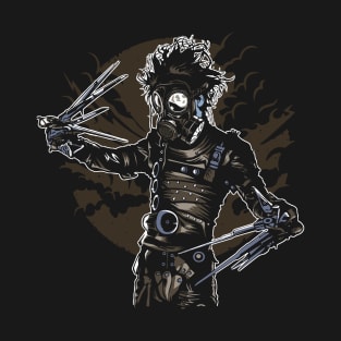 Gas Mask Scissor Hands T-Shirt