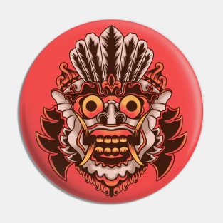 Bali Barong Monster Mask Pin