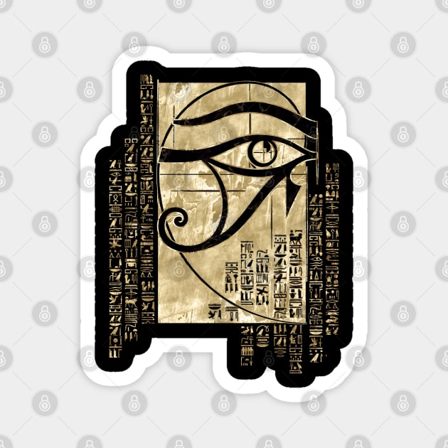 Egyptian Eye of Horus- Sacred Geometry Ornament Magnet by Nartissima