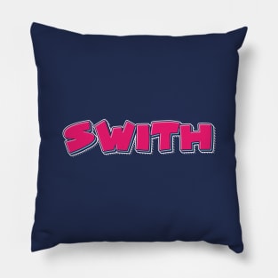 STAYC SWITH text typography | Morcaworks Pillow