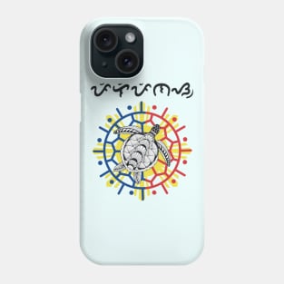 Tribal line Art Turtle / Baybayin word Pilipinas (Philippines) Phone Case