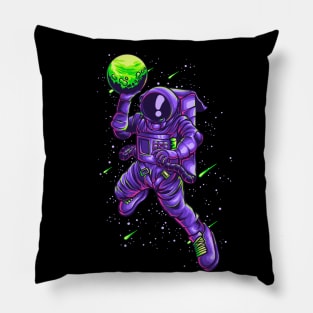 Astronaut Slamdunk Illustration Pillow