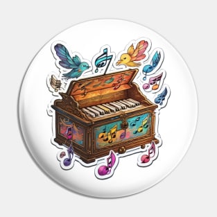 Old style music box Pin