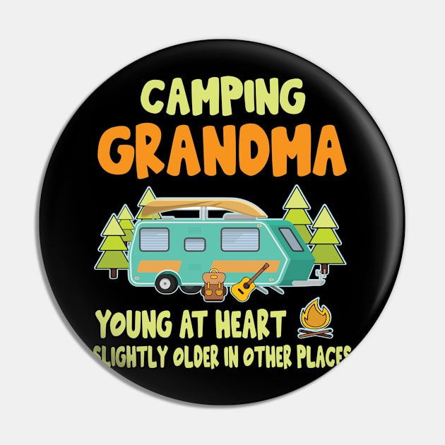 Camping Grandma Young At Heart Slightly Older In Other Places Happy Camper Summer Christmas In July Pin by Cowan79