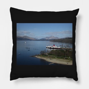 Maid Of The Loch, Loch Lomond, Balloch, Scotland Pillow