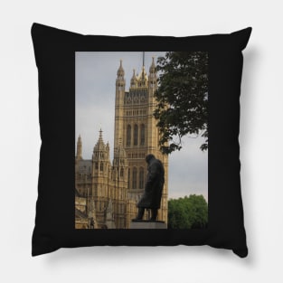 Churchill Statue, London Pillow