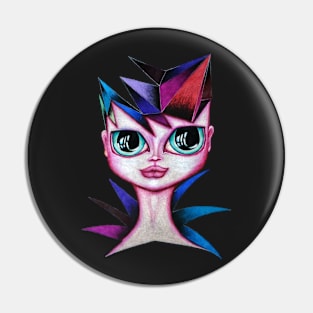 Carnaval Girl Portrait Pin