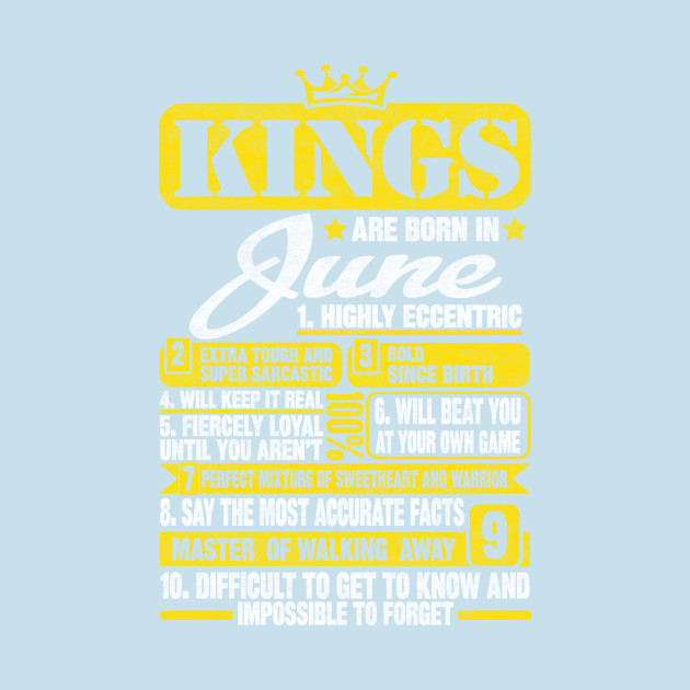 Disover Kings Are Born In June - Kings Are Born In June - T-Shirt