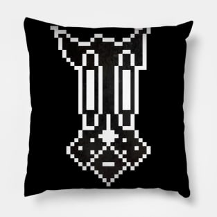 Pixel Ghost Dog Pillow