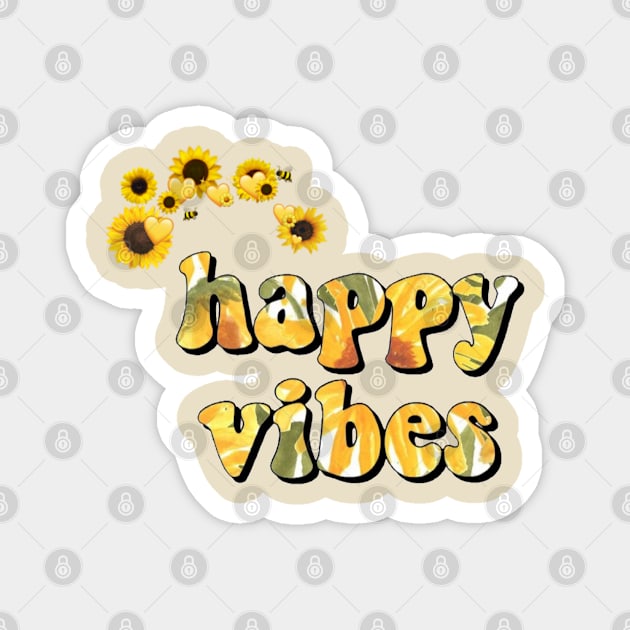 Happy Vibes Sunflower Magnet by Wandering Barefoot