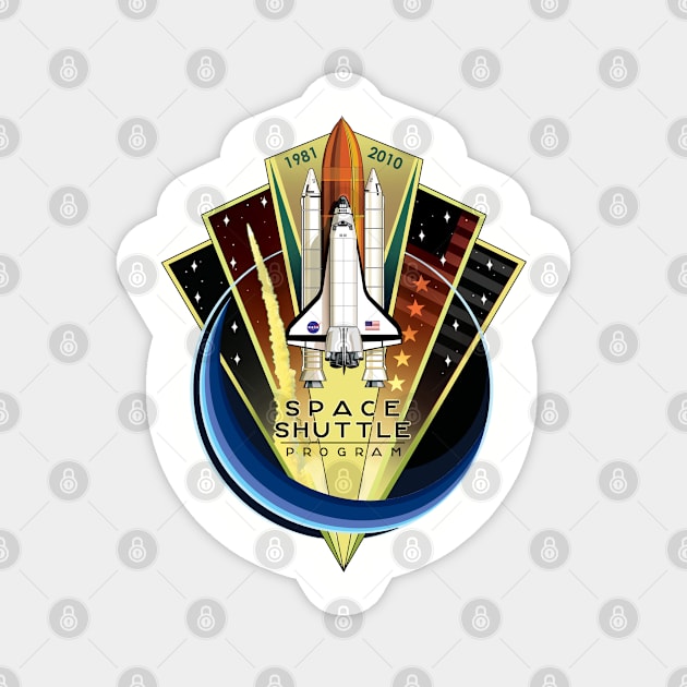 Space Shuttle Magnet by Rush Creative Tees