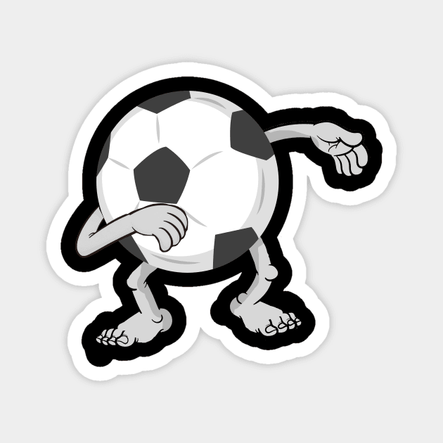 Funny dabbing soccer ball Magnet by williamarmin