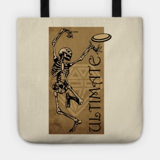 Ultimate Frisbee Vintage Skull Tote