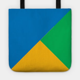 Blue Yellow Green Triangles Tote