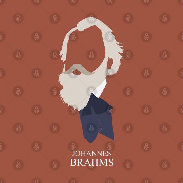 Johannes Brahms - Minimalist Portrait by Wahyu Aji Sadewa