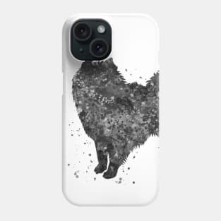 American eskimo dog black and white Phone Case