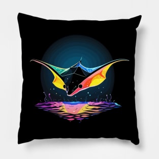 Stingray Silhoutte Pillow