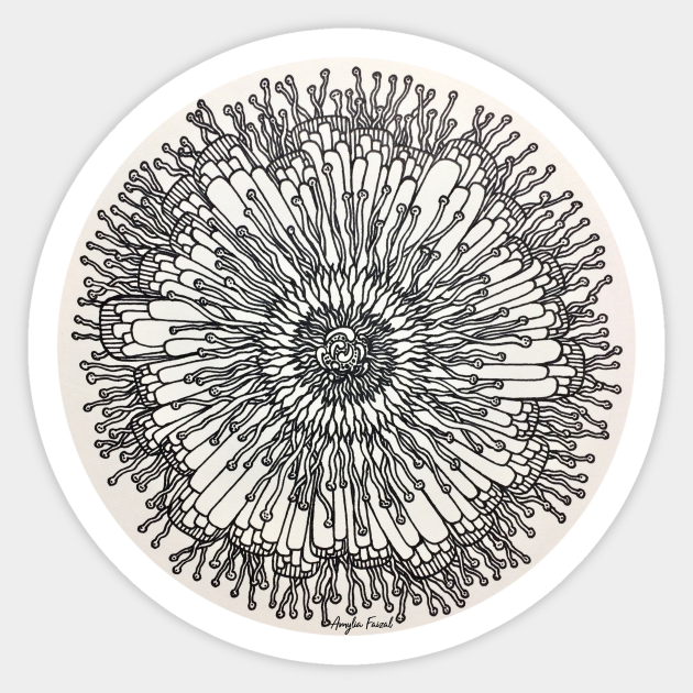 Black And White Flower Flower Sticker Teepublic Choose from thousands of designs or make your own today! teepublic