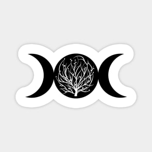 Triple Moon with Tree of Life Magnet