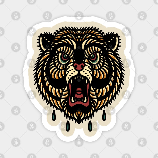 bear oldschool tattoo Magnet by donipacoceng