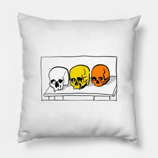 The 3 Skulls - Paul Cezanne Pillow