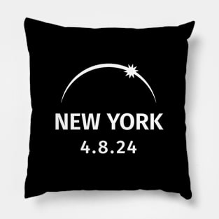 4.8.2024 Solar Eclipse New York Pillow