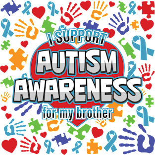 I Support Autism Awareness For My Brother Magnet