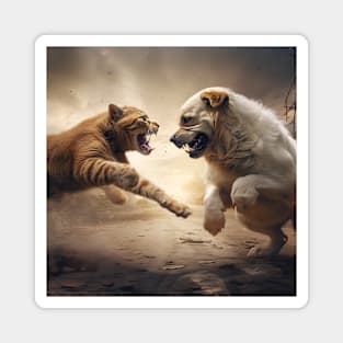 Cat & Dog Fight Magnet