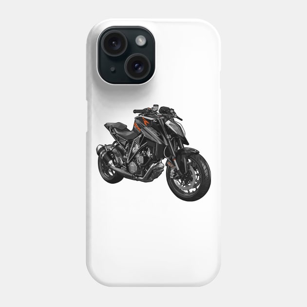 Super Duke 1290 Bike Illustration Phone Case by KAM Std