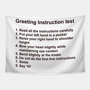 Greeting Instructions Tapestry