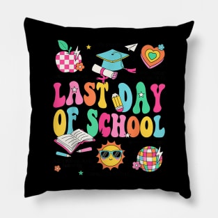 Last Day Of School Teacher Boy Girl Grad Hello Summer Pillow