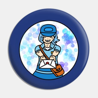 Cute mail lady Pin