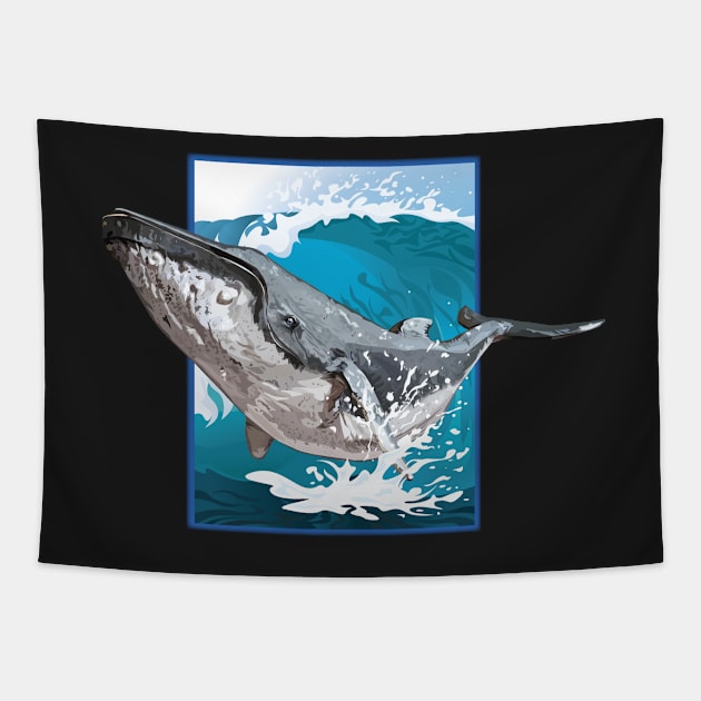 Humpback Whale Tapestry by obscurite