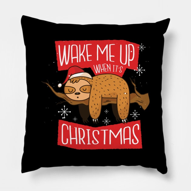 Christmas Sloth Pillow by madeinchorley