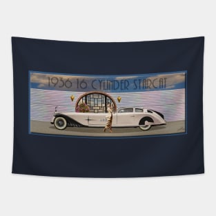 1936 16 Cylinder Starcat Tapestry