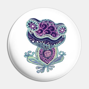 Namaste Frog Pin