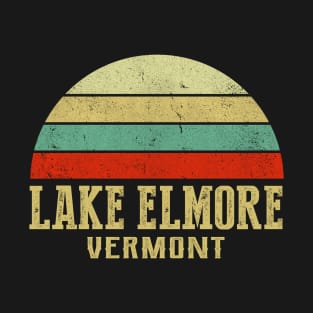 LAKE ELMORE VERMONT Vintage Retro Sunset T-Shirt