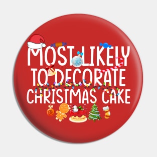 Most likely to decorate Christmas cake - a cake decorator design Pin