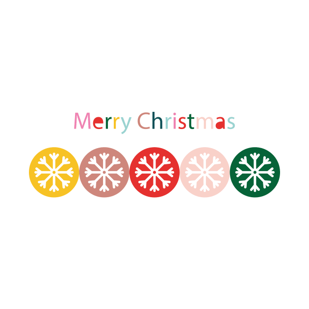 Colorful Christmas snowflakes by sugarcloudlb-studio