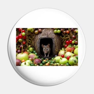 mouse with fruit Pin