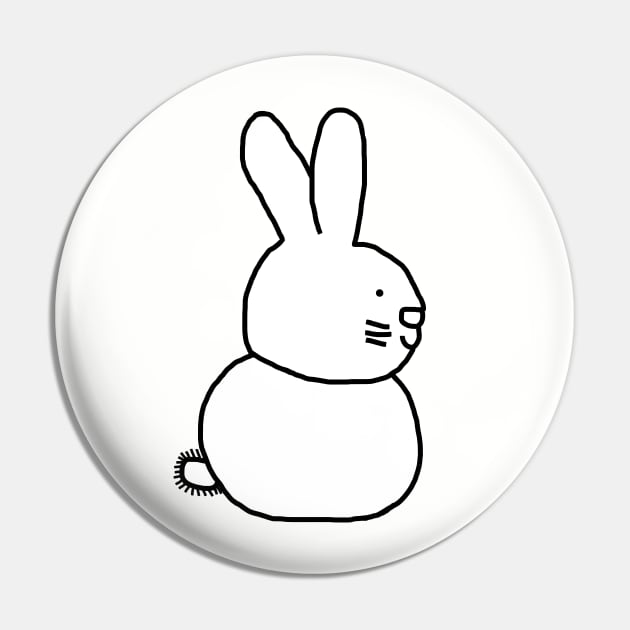 White Rabbit Pin by ellenhenryart