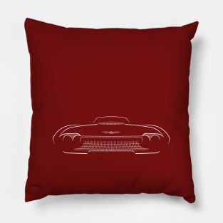 1963 Ford Thunderbird (Bullet Bird) - front stencil, white Pillow