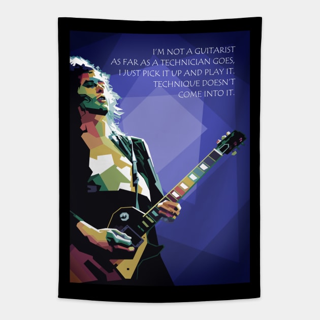 Rockstar Quotes Tapestry by Alkahfsmart