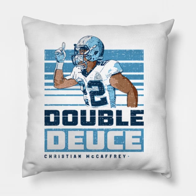 Christian McCaffrey Carolina Deuce Pillow by MASTER_SHAOLIN